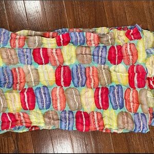 Talbots Scarf Cheeky Macaroon Pattern